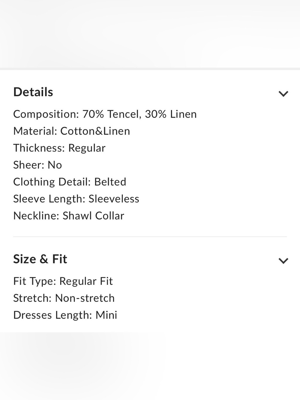 Commense blazer collar Sleeveless Belted linen mini Dress - Picture 10 of 10